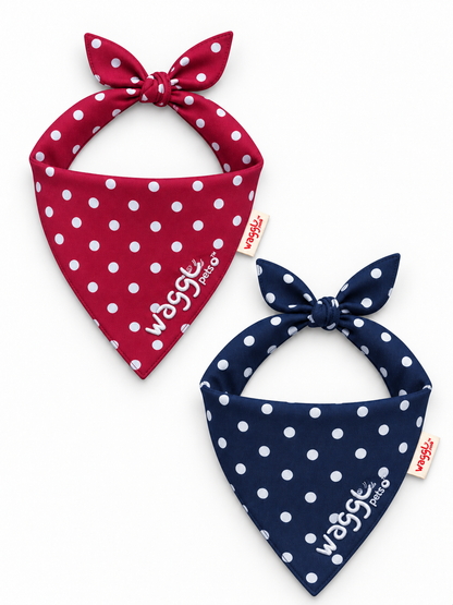 Bandana pour chien à nouer Dot & Dash de WAGGL Pets