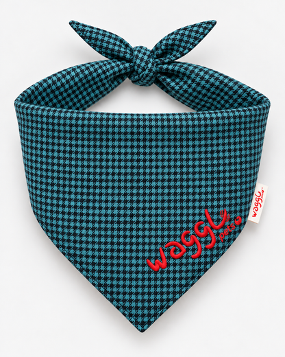 WAGGL Pets Dapper Days Houndstooth Dog Bandana