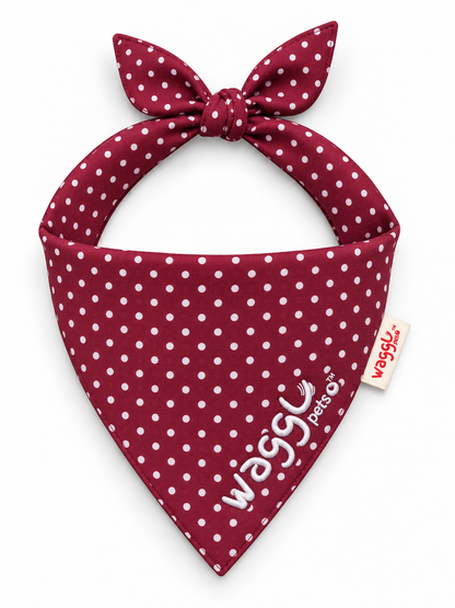 WAGGL Pets Dottie Days Tie-Strap Dog Bandana