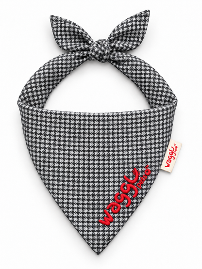 WAGGL Pets Dapper Hound Tie-Strap Dog Bandana