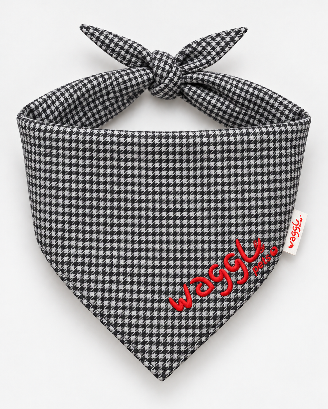 WAGGL Pets Dapper Days Houndstooth Dog Bandana
