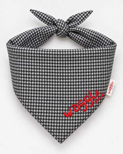 WAGGL Pets Dapper Days Houndstooth Dog Bandana