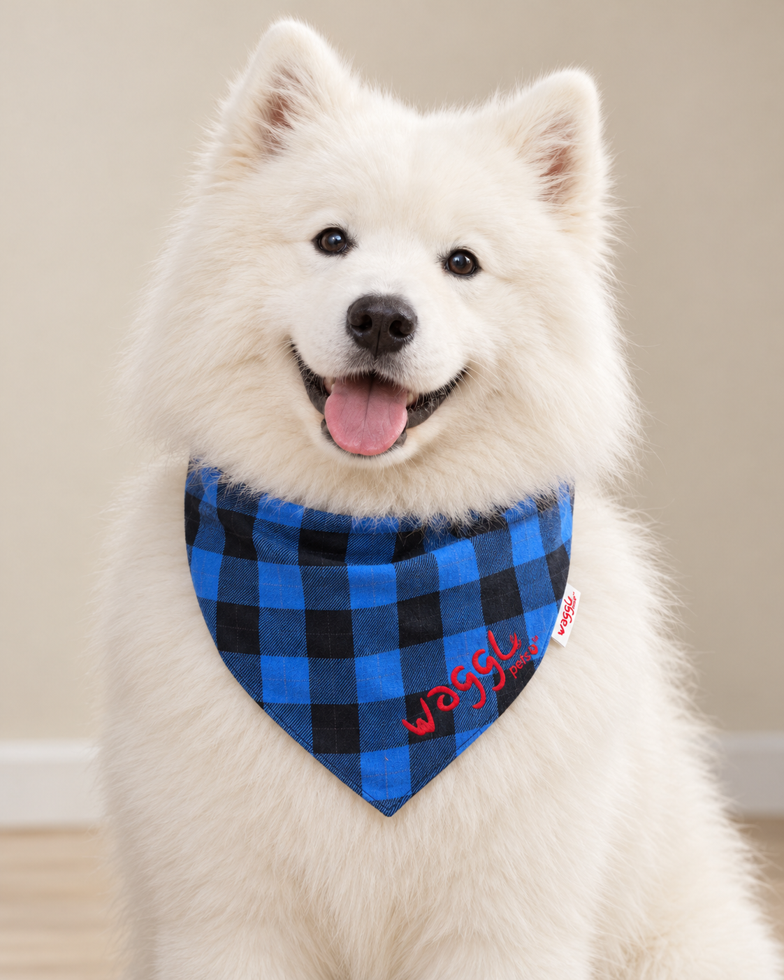 WAGGL Pets Buffalo Plaid Dog Bandana