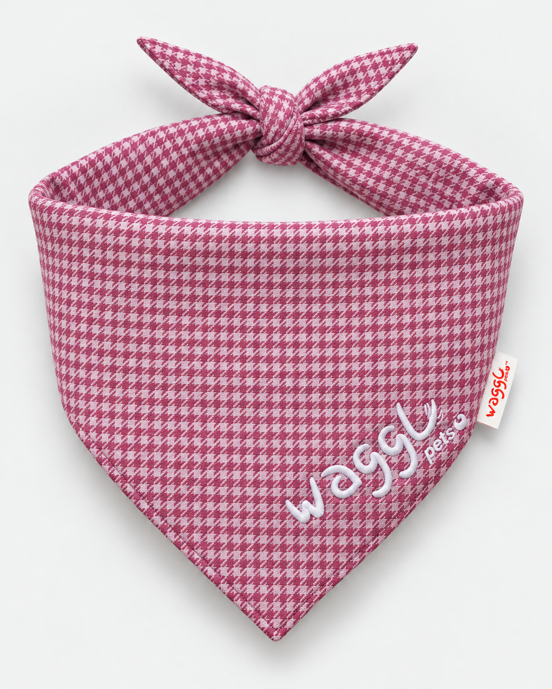 WAGGL Pets Dapper Days Houndstooth Dog Bandana