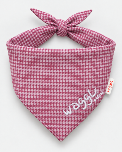 WAGGL Pets Dapper Days Houndstooth Dog Bandana