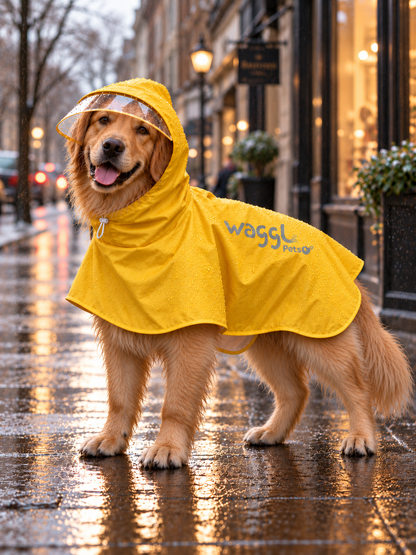 WAGGL Pets Cloud Cruise Waterproof Dog Rain Poncho