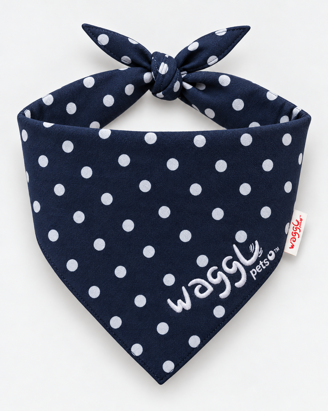 WAGGL Pets Dot & Dash Polka Dot Dog Bandana