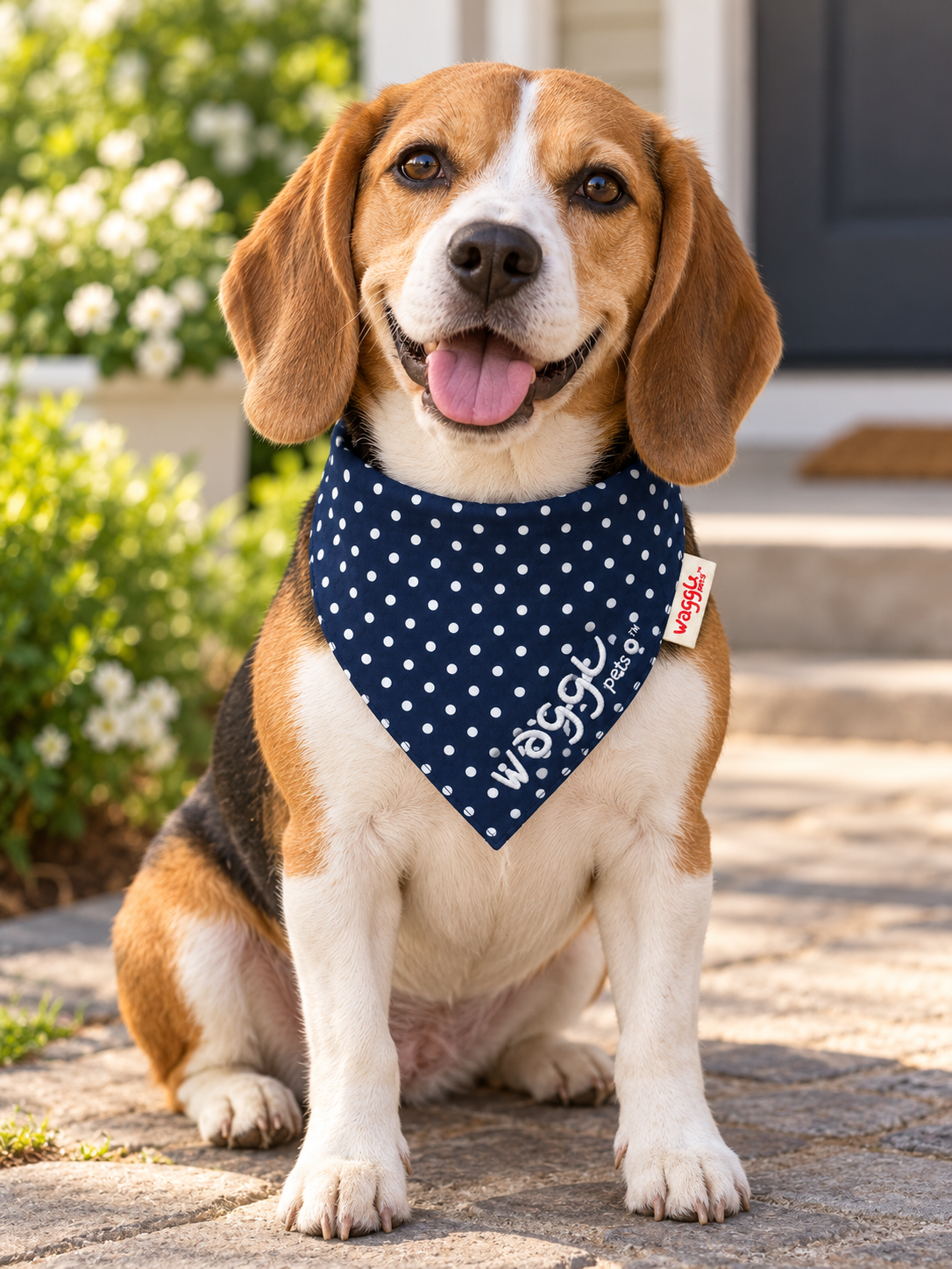WAGGL Pets Dottie Days Tie-Strap Dog Bandana