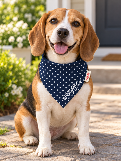 WAGGL Pets Dottie Days Tie-Strap Dog Bandana