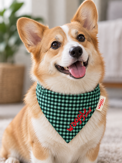 WAGGL Pets Dapper Hound Tie-Strap Dog Bandana