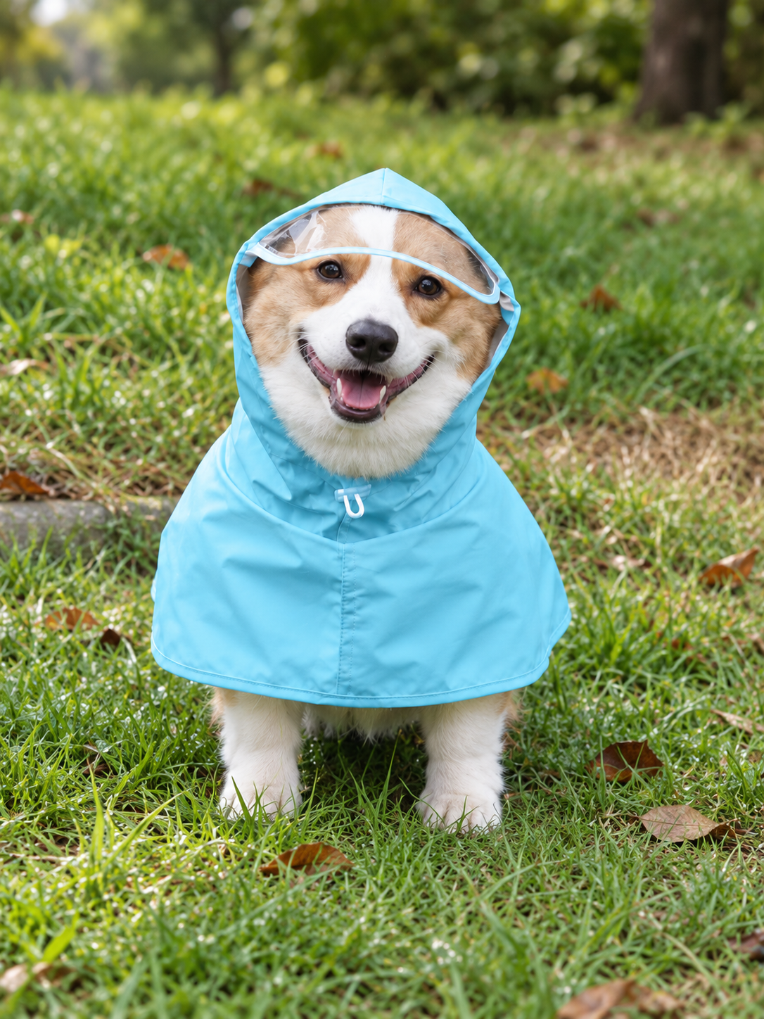 WAGGL Pets Cloud Cruise Waterproof Dog Rain Poncho