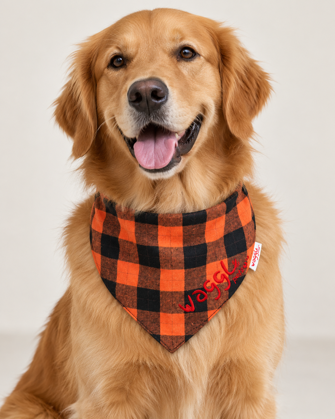 WAGGL Pets Buffalo Plaid Dog Bandana