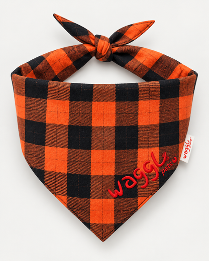 WAGGL Pets Buffalo Plaid Dog Bandana