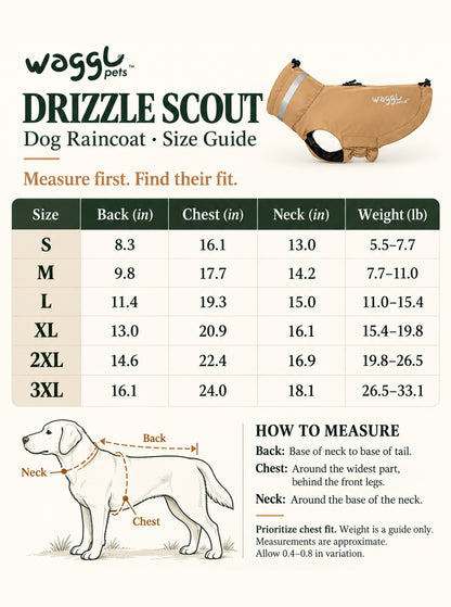 WAGGL Pets Drizzle Scout Outdoor Dog Jacket