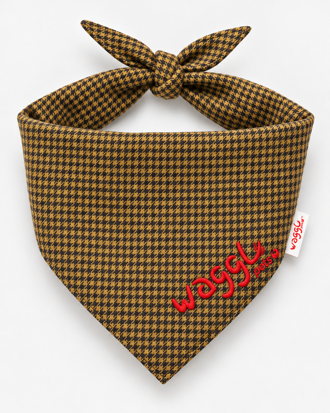 WAGGL Pets Dapper Days Houndstooth Dog Bandana