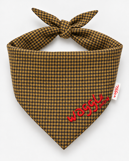 WAGGL Pets Dapper Days Houndstooth Dog Bandana