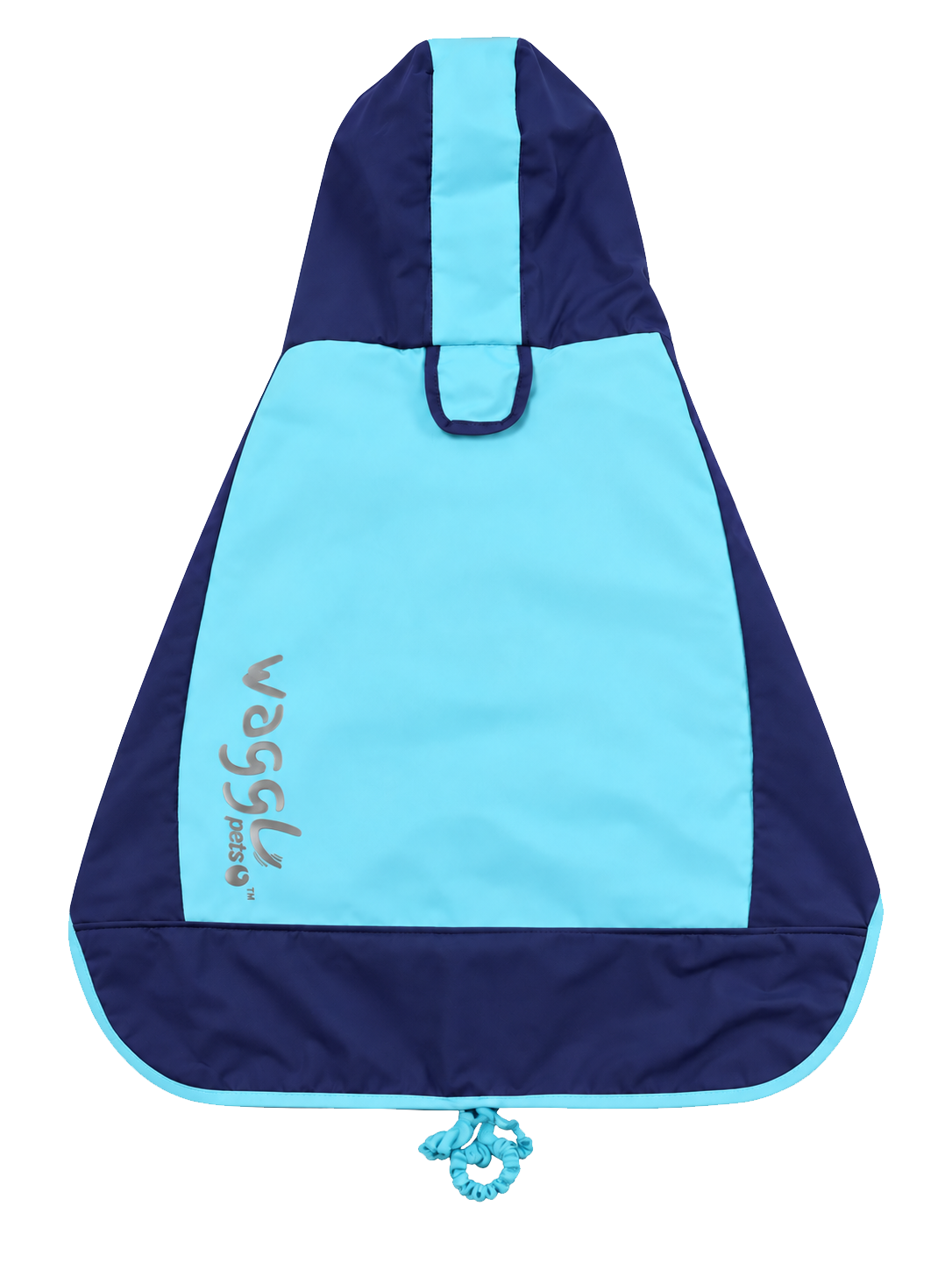 WAGGL Pets Puddle Parade Hooded Waterproof Dog Jacket — Blue