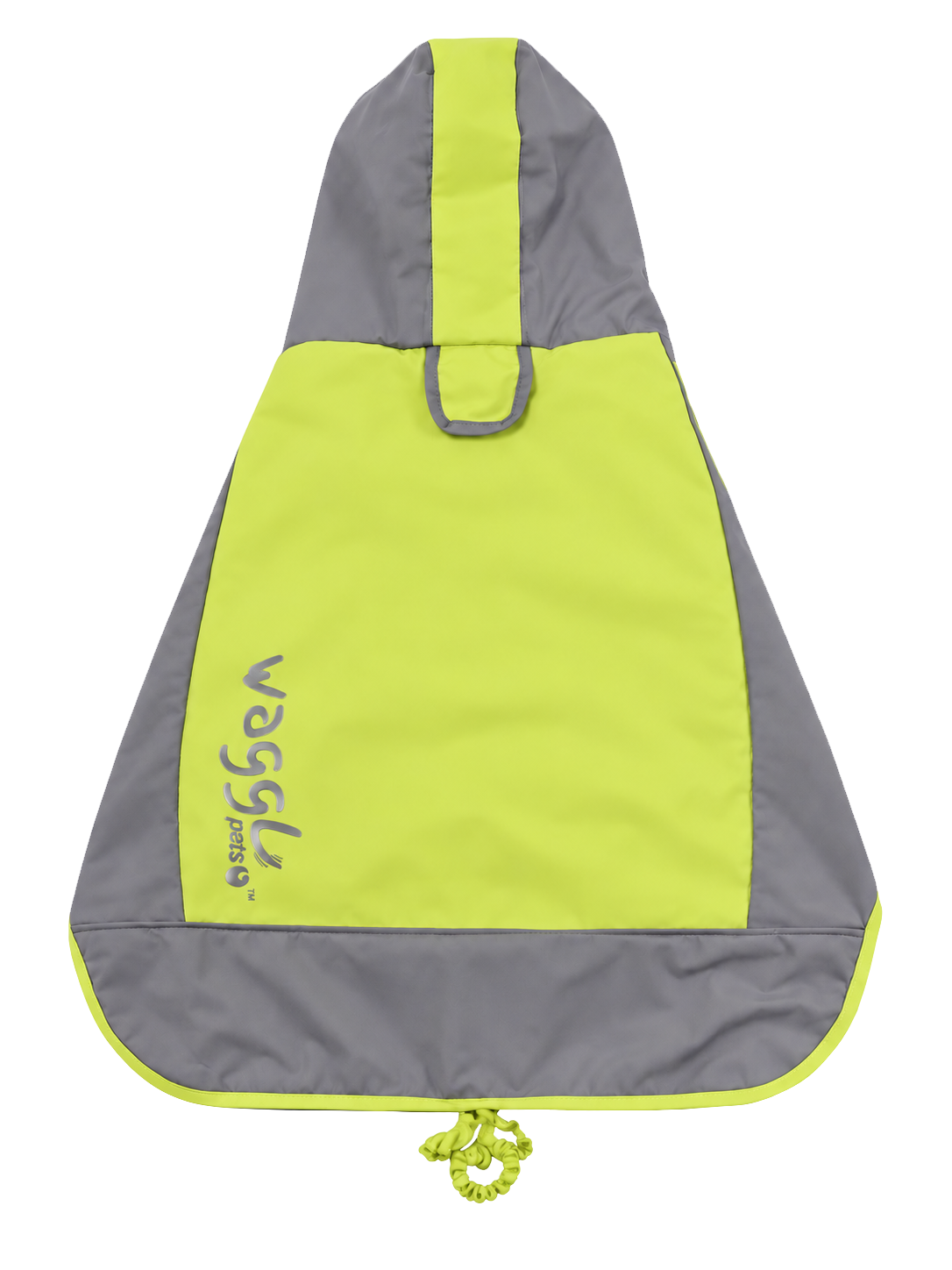 WAGGL Pets Puddle Parade Hooded Waterproof Dog Jacket — Green