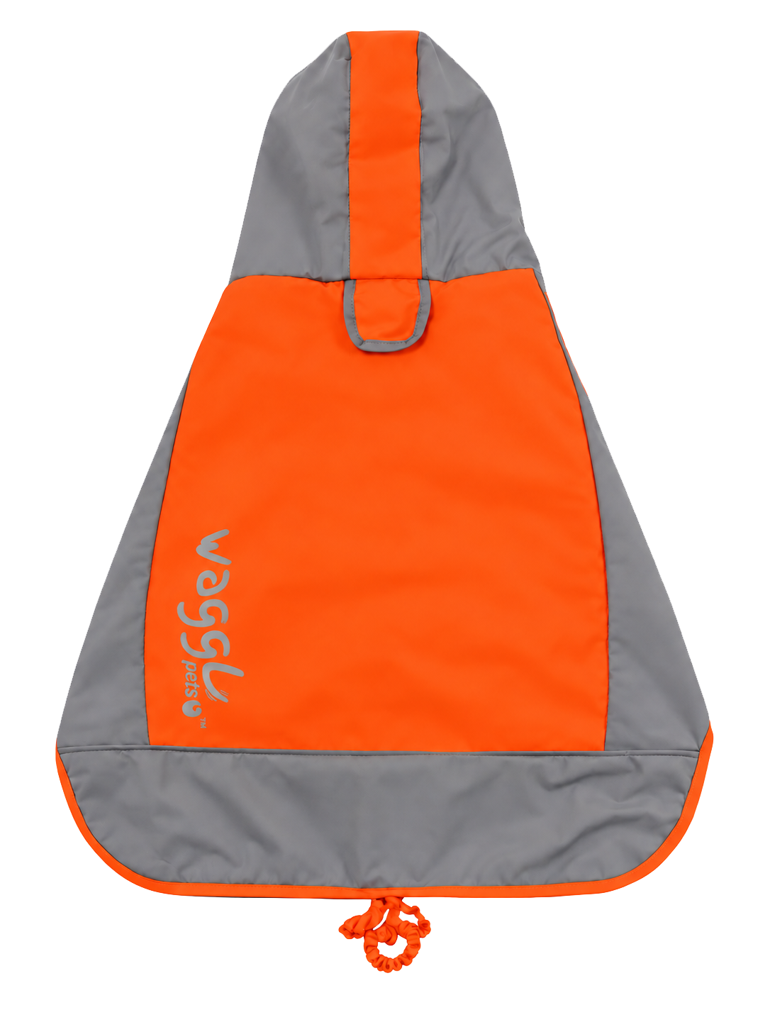 WAGGL Pets Puddle Parade Hooded Waterproof Dog Jacket — Orange